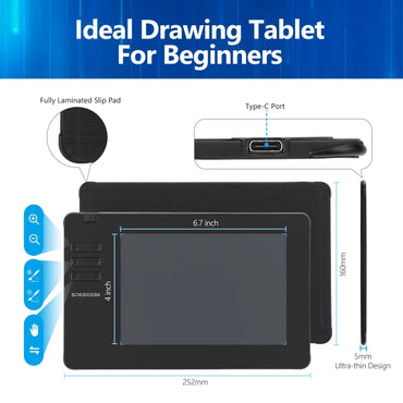 SPASEEBA T605 Graphics Tablet for Drawing, Painting, and Gaming OSU ryshop