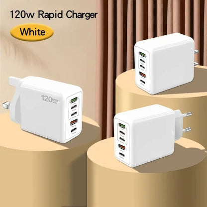 Total 120W 5 Ports USB Charger - Fast Charging Wall Adapter ryshop