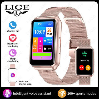 LIGE 2025 Smart Watch For Women Men Wristwatch Bluetooth Phone Music Fitness Sports Bracelet Sleep Monitor Digital Smartwatch