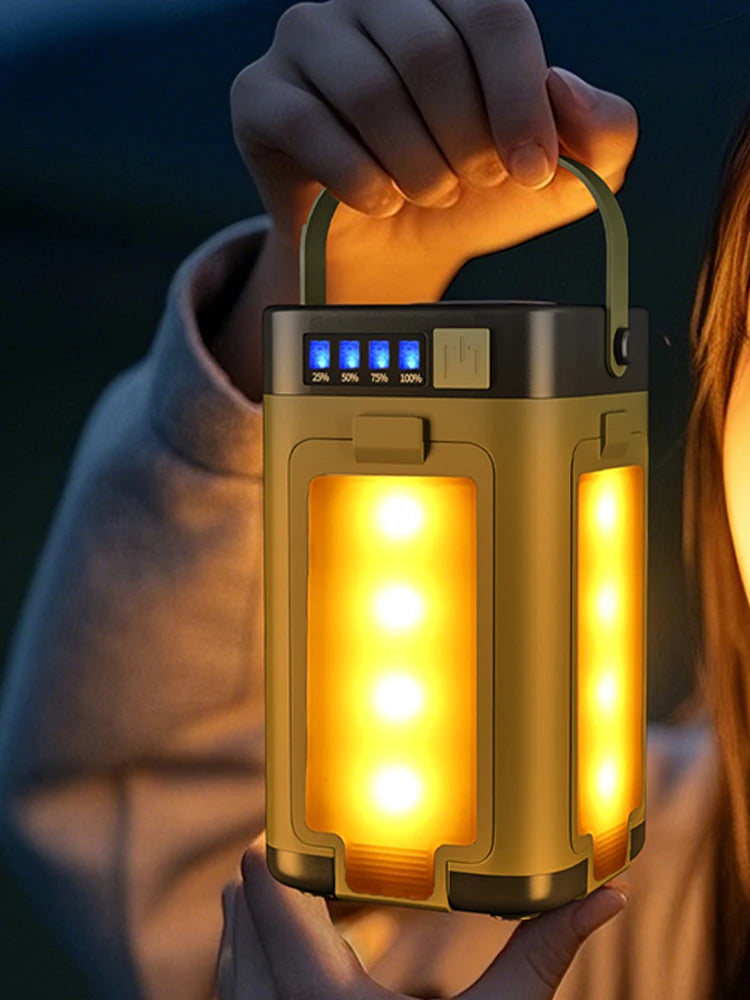 Rechargeable Lantern Power Bank - Solar Camping Lantern & LED Flashlight ryshop