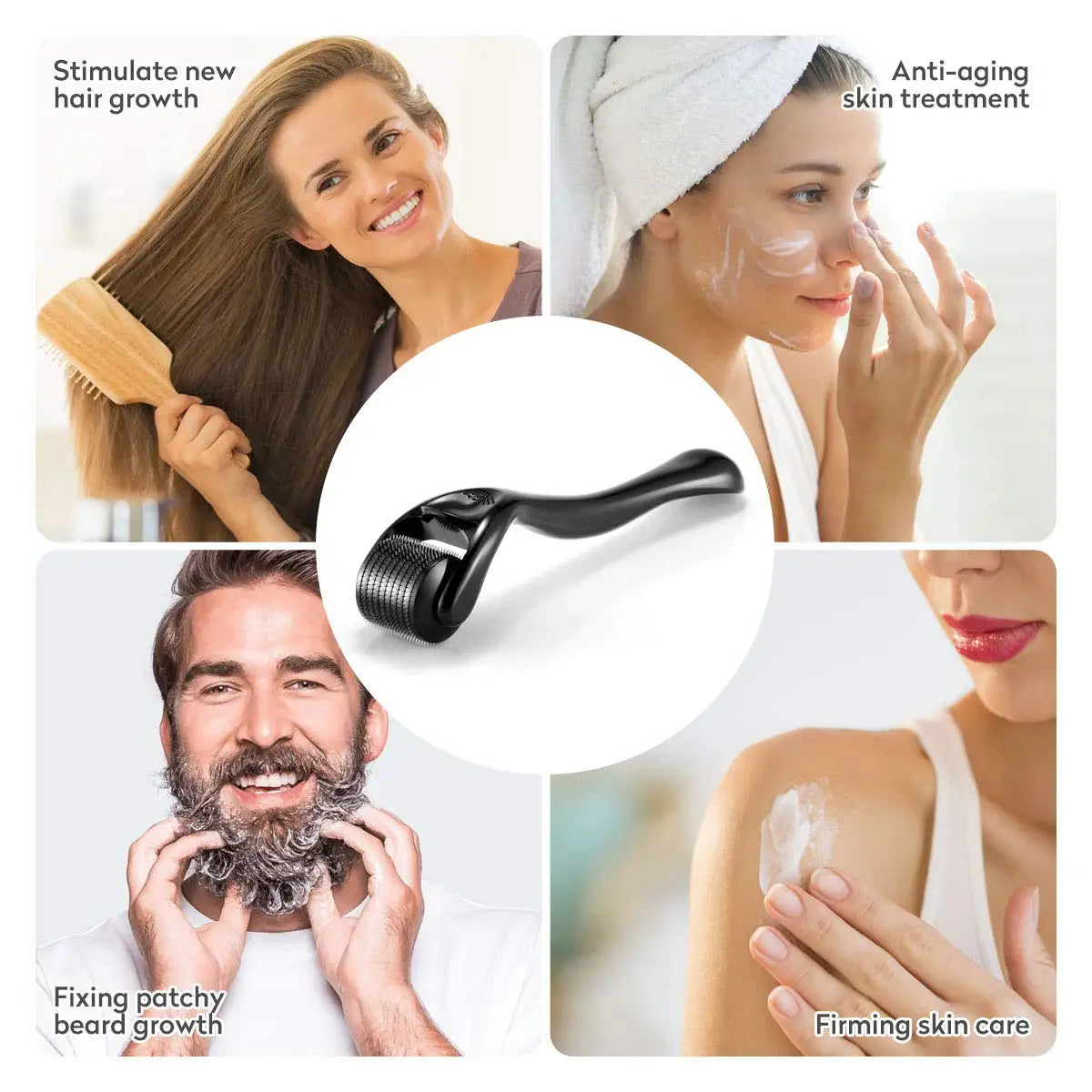 Miqmi 540 Needles Derma Roller for Facial & Body Hair Growth ryshop