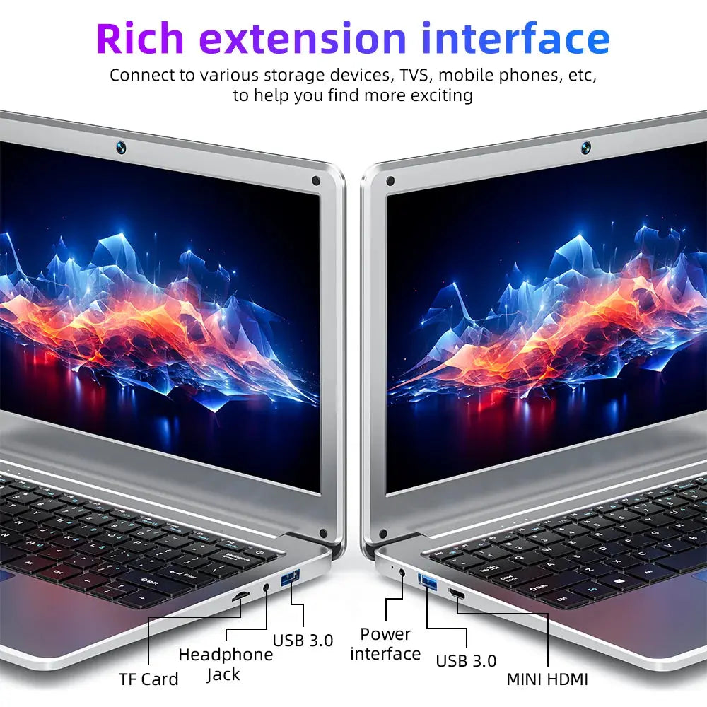 BYONE 11.6 Inch Mini Laptop - Pink Portable Ultraslim ryshop
