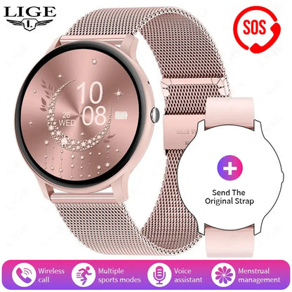 LIGE New 1.39" Watch Smart Watch 2025 New Women Men Bluetooth Call BT Music Wireless Charging Smartwatch Heart Rate Blood Oxygen