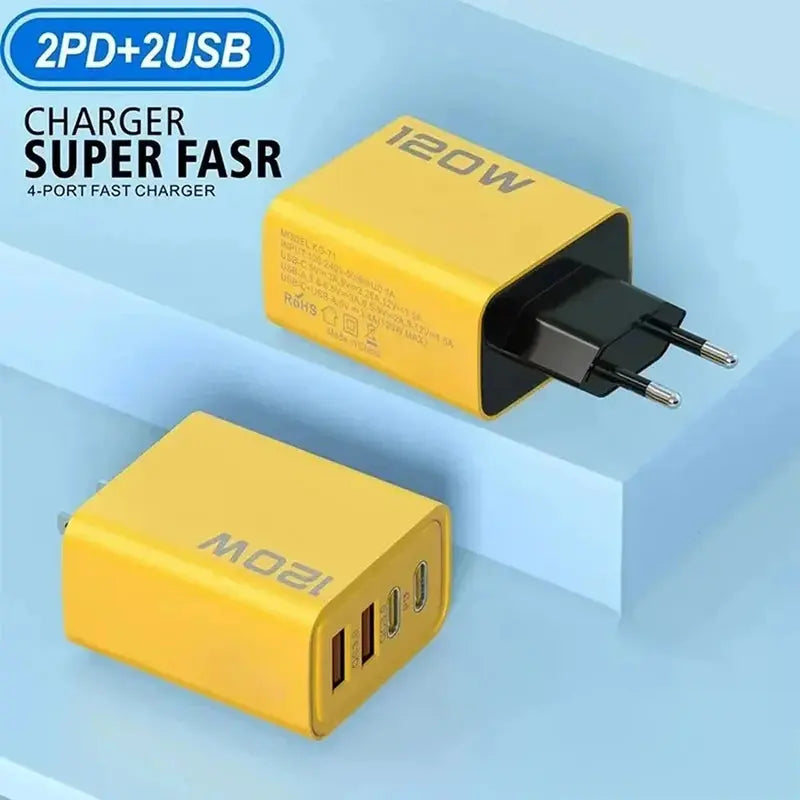 4 Ports USB C PD Charger - Fast Charging Adapter for Mobile Phones ryshop