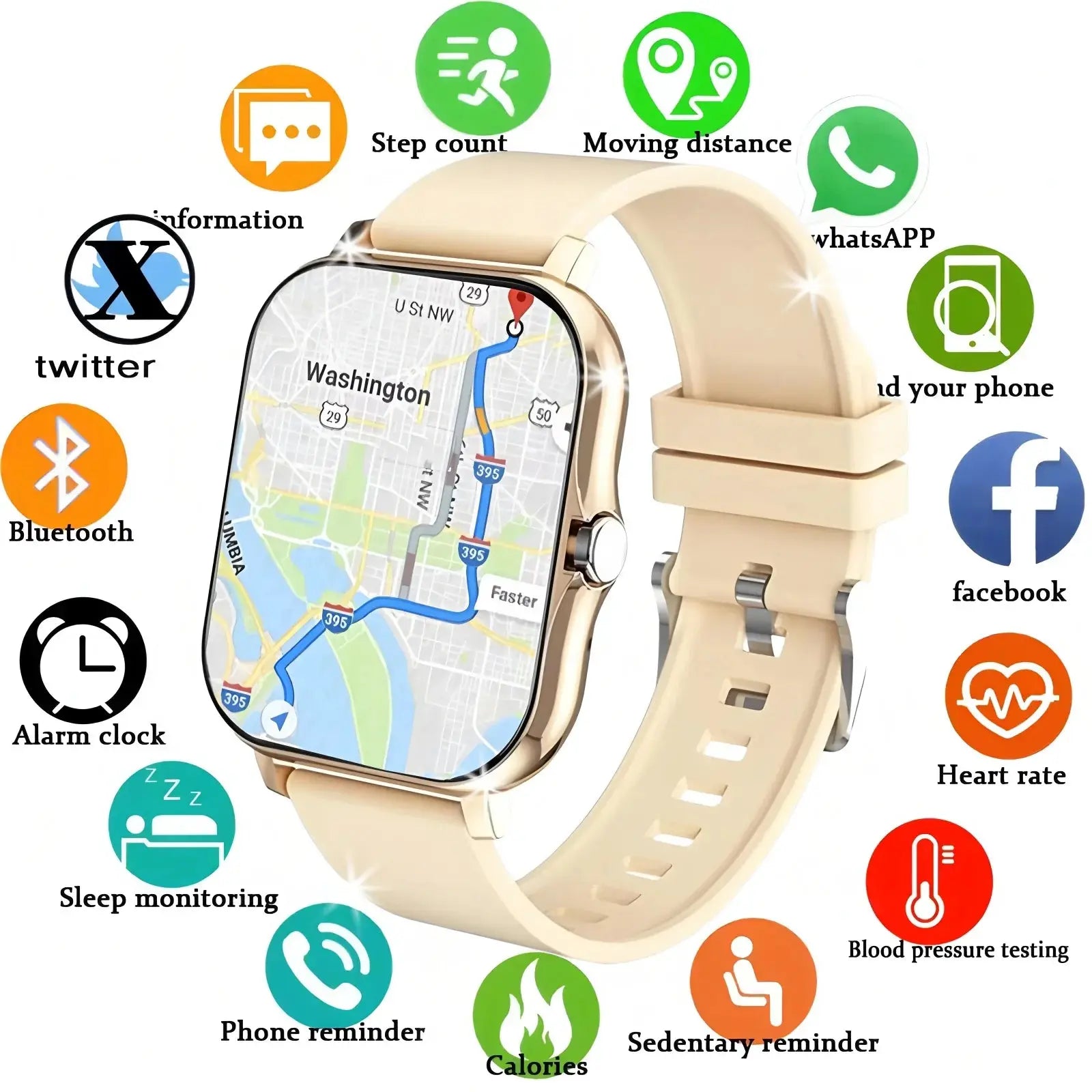 Ola Esporte SmartWatch - Fitness Tracker with GPS and Heart Rate Monitor ryshop