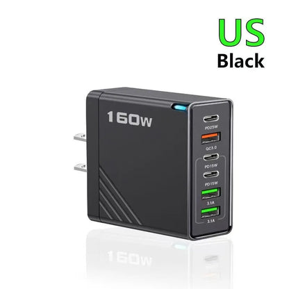 160W 6 Ports PD Fast Charging Wall Adapter ryshop