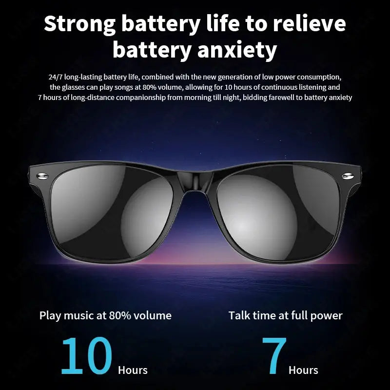 LIGE Smart Glasses Wireless Bluetooth Camera Control Sunglasses AI Intelligent Translation Audio Glasses Support 163 Languages