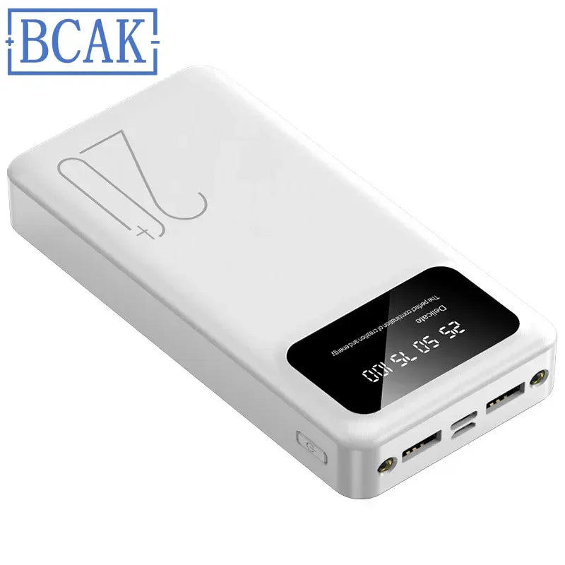 BCAK 20000mAh Mini Power Bank with Built-in Cable and Fast Charging ryshop
