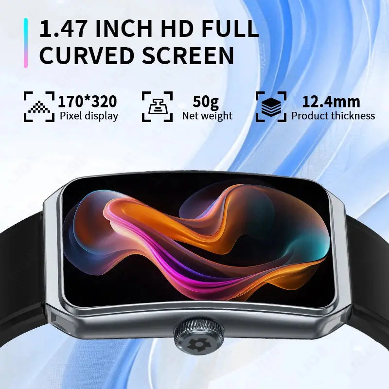 LIGE 2025 New 1.47" HD Curved Screen Smartwatch Men Women Bluetooth Call AI Voice Fitness Tracker Smart Watch For Android IOS
