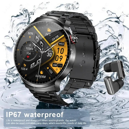 LIGE TWS 2 In 1 Headset Smart Watch 1.85" HD Wireless Bluetooth Calling Health Monitor Sports Fitness Watches With Headphones