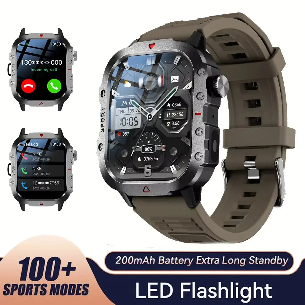 LAXASFIT 2025 Rugged Military Smart Watch for Men ryshop