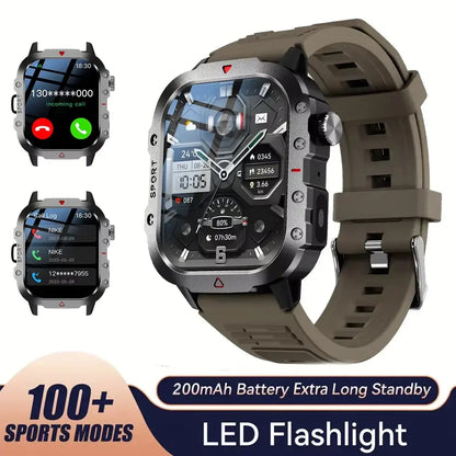 LAXASFIT 2025 Rugged Military Smart Watch for Men ryshop