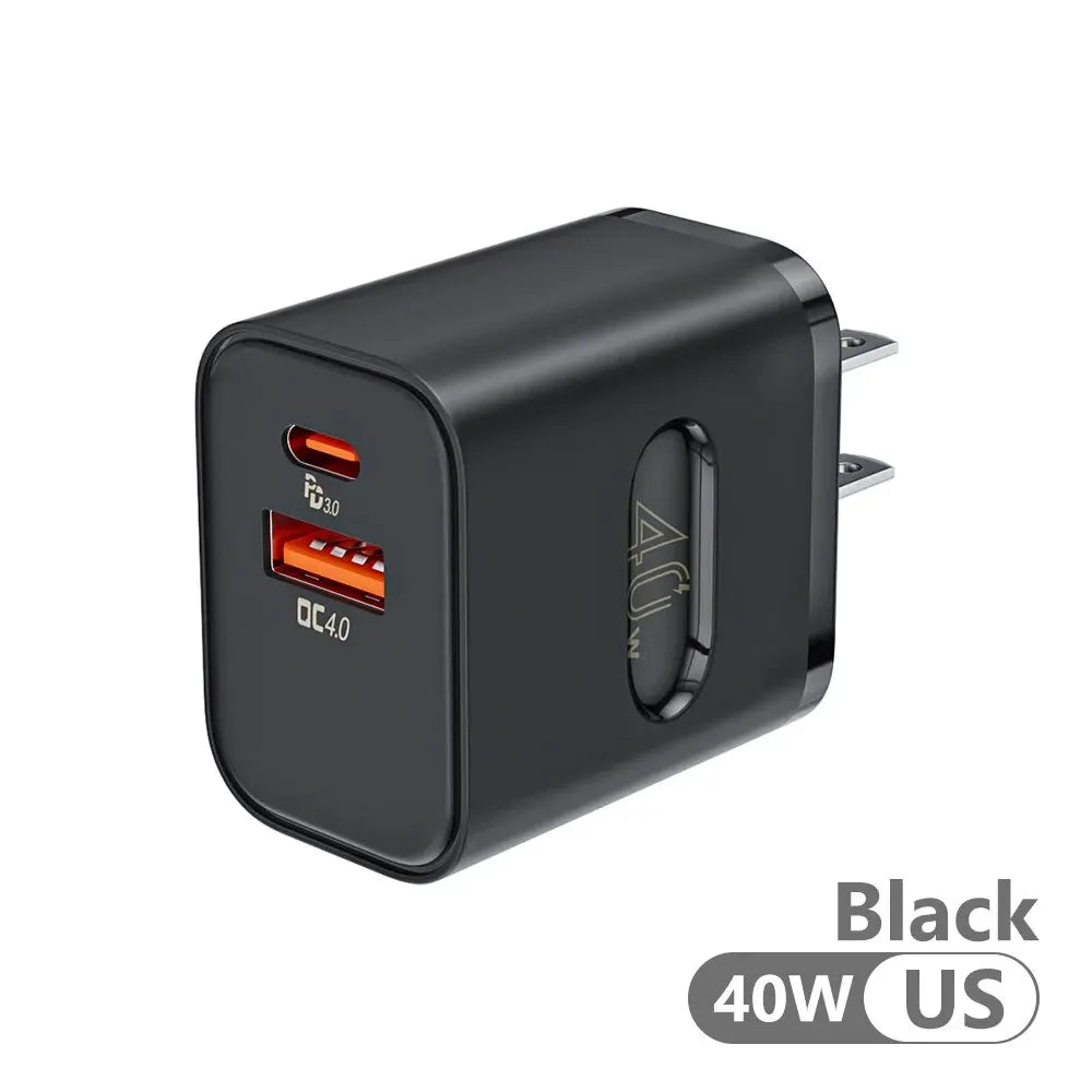 40W Dual Port USB Type C Charger - Quick Fast Charging Adapter ryshop