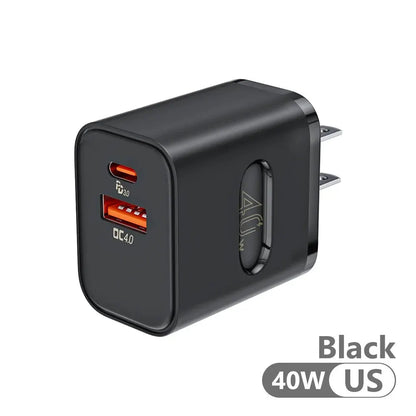 40W Dual Port USB Type C Charger - Quick Fast Charging Adapter ryshop