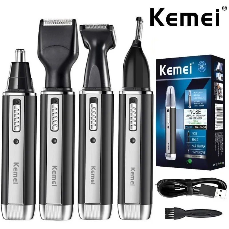 Kemei 4 in 1 Trimmer for Men - Electric Nose and Ear Trimmer Grooming Set ryshop