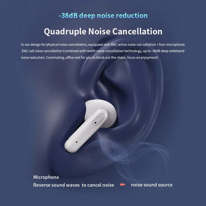 REALFIT F3 ANC Bluetooth Earphones with Superior Bass for Sports and Gaming ryshop