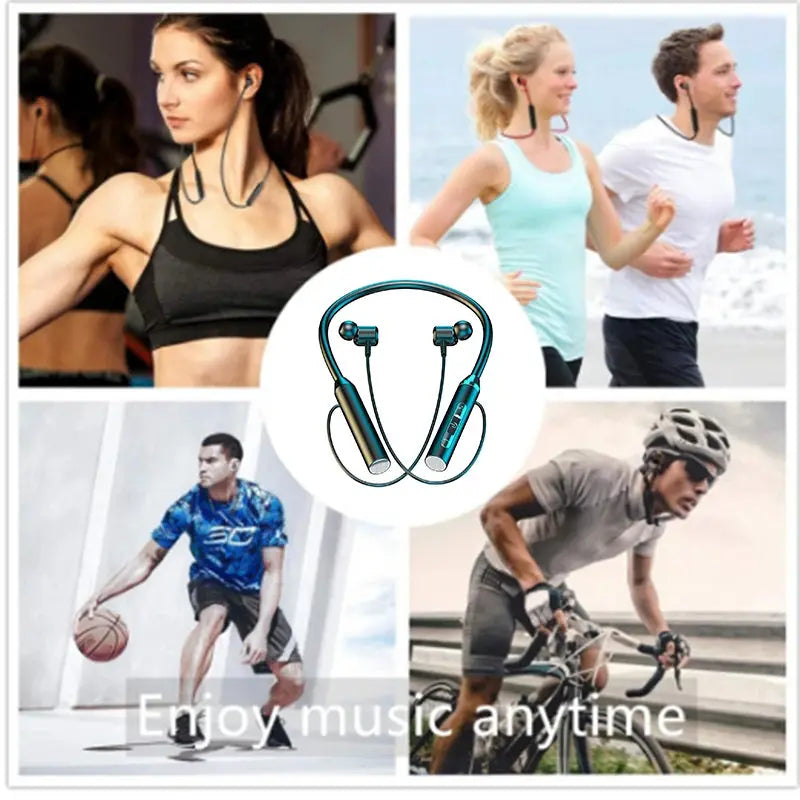 XYJS Wireless Bluetooth Earphones Neckband Headphones - Gaming Stereo Sports Headset ryshop