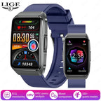 LIGE 2025 New AI Diagnosis Blood Lipids Uric Acid Body Composition Test Smart Watch Men ECG+PPG Bluetooth Call Health Smartwatch ryshop