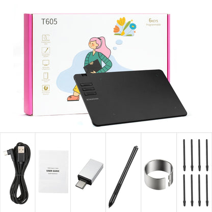 SPASEEBA T605 Graphics Tablet for Drawing, Painting, and Gaming OSU ryshop