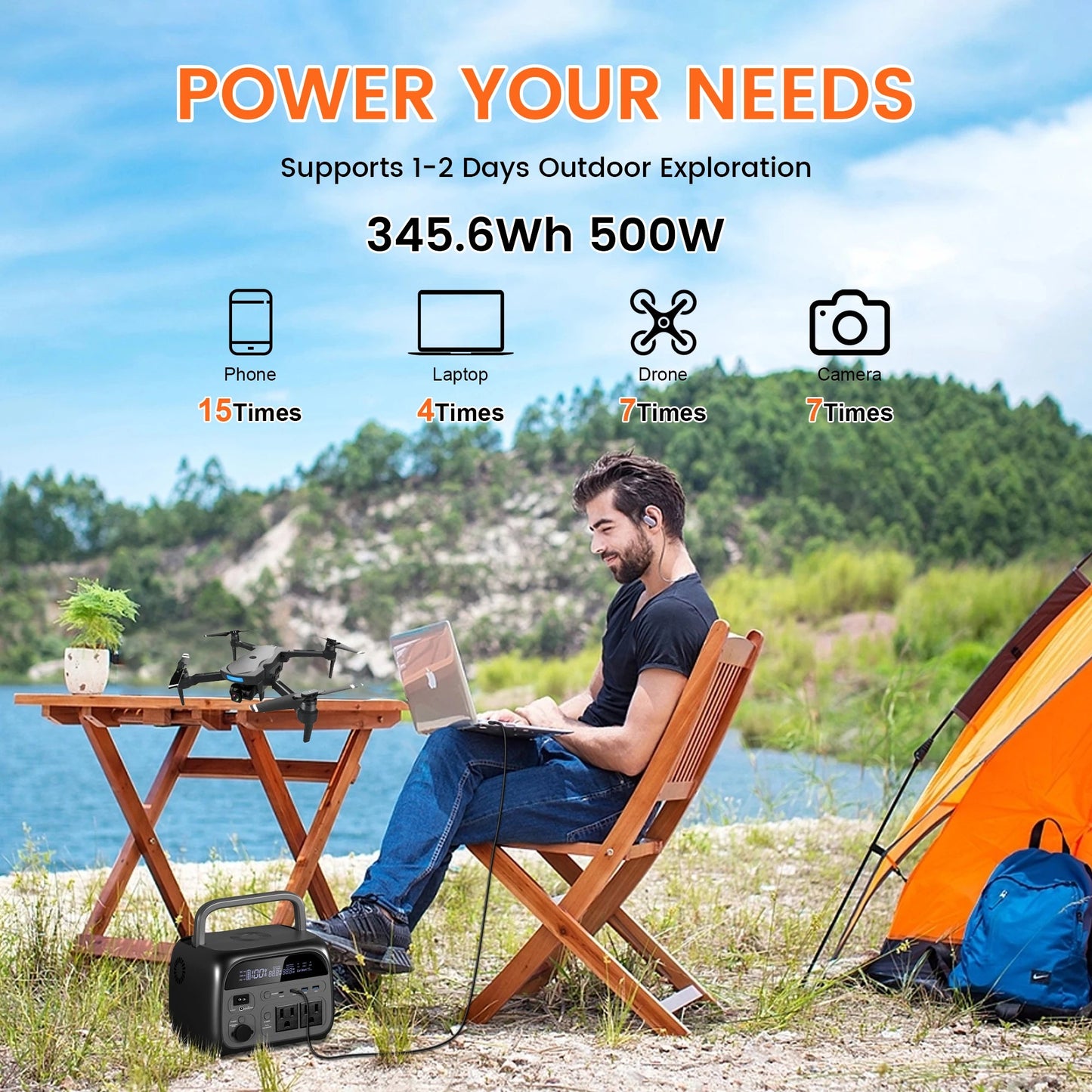 CTOLITY AP400 Solar Generator - 346Wh Portable Power Station ryshop