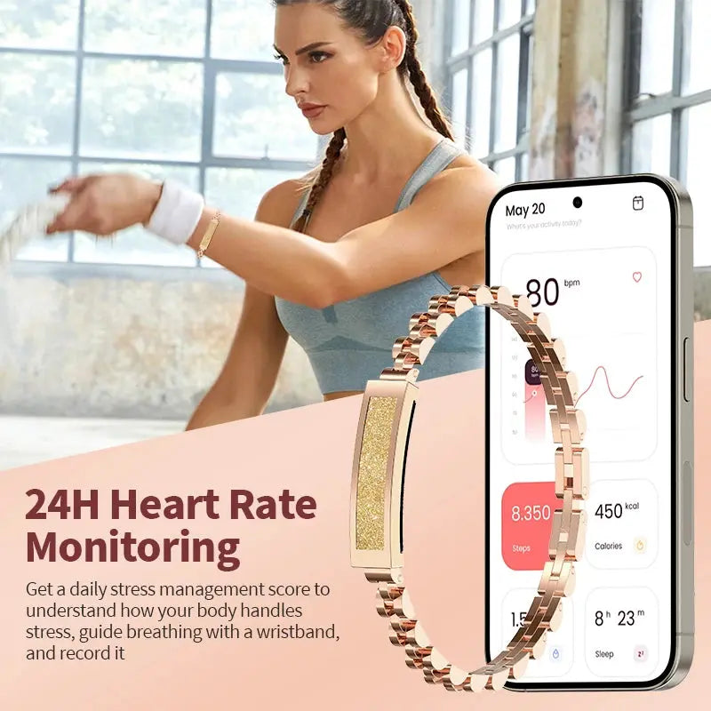 LIGE 2025 New Fashion Smartwatch For Women Heart Rate Blood Oxygen Sleep Sports IP68 Waterproof Smart Bracelet For Android IOS