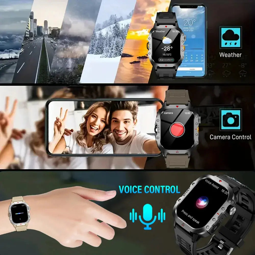 KESHUYOU Outdoor Sports Smart Watch with 2.01 Inch HD Screen ryshop