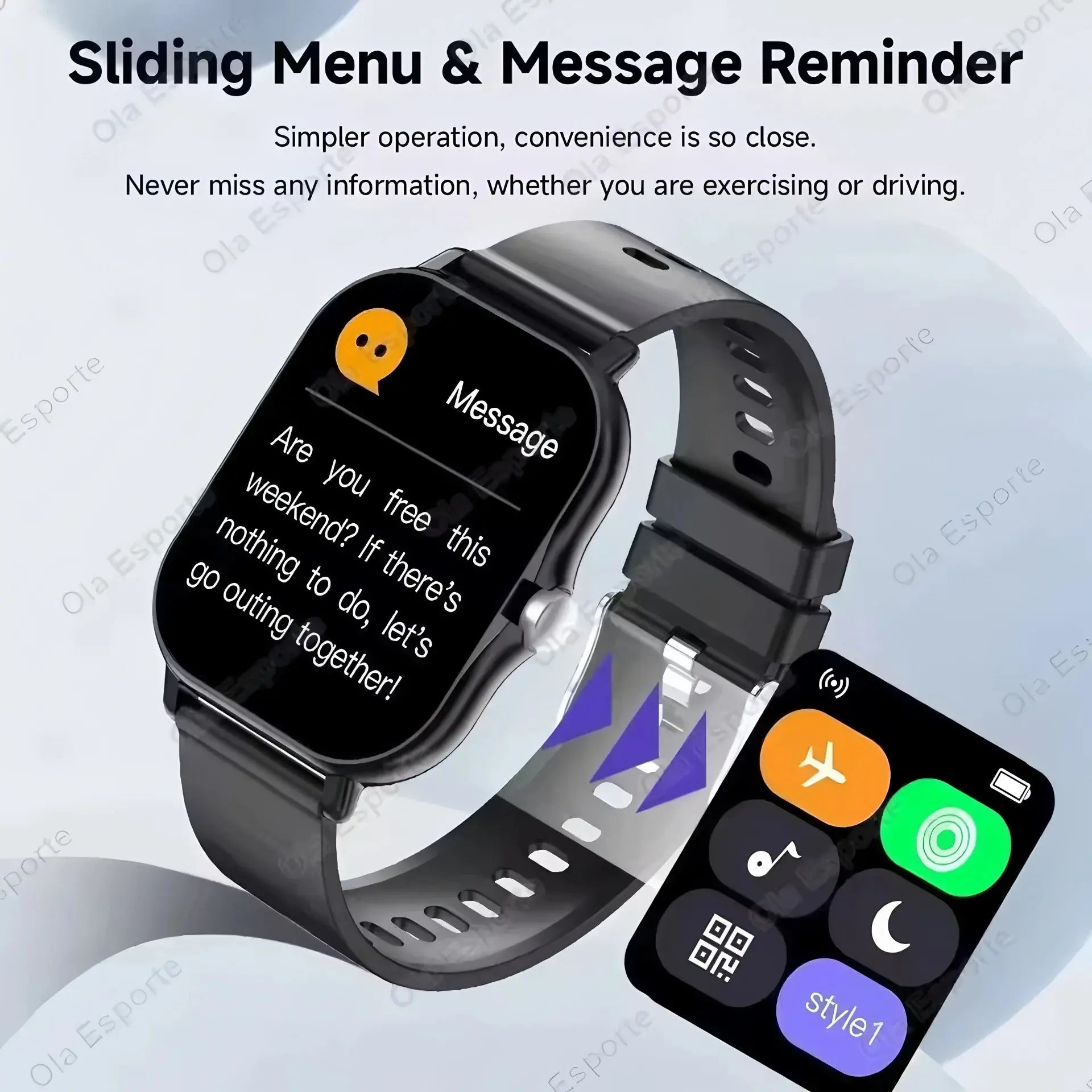 Ola Esporte SmartWatch - Fitness Tracker with GPS and Heart Rate Monitor ryshop