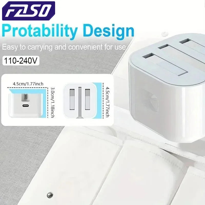 UK USB C Charger for iPhone 15 14 13 Pro - 25W Fast Charging Adapter ryshop