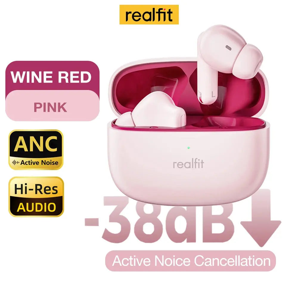 REALFIT F3 ANC Bluetooth Earphones with Superior Bass for Sports and Gaming ryshop