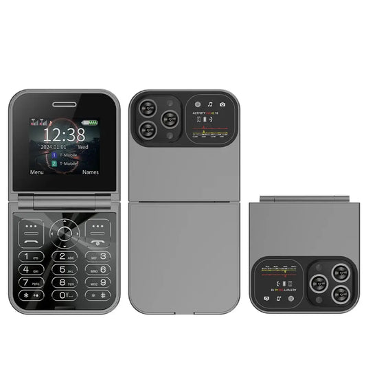 SERVO Classic Small Flip Mobile Phone 2G Dual SIM Card ryshop