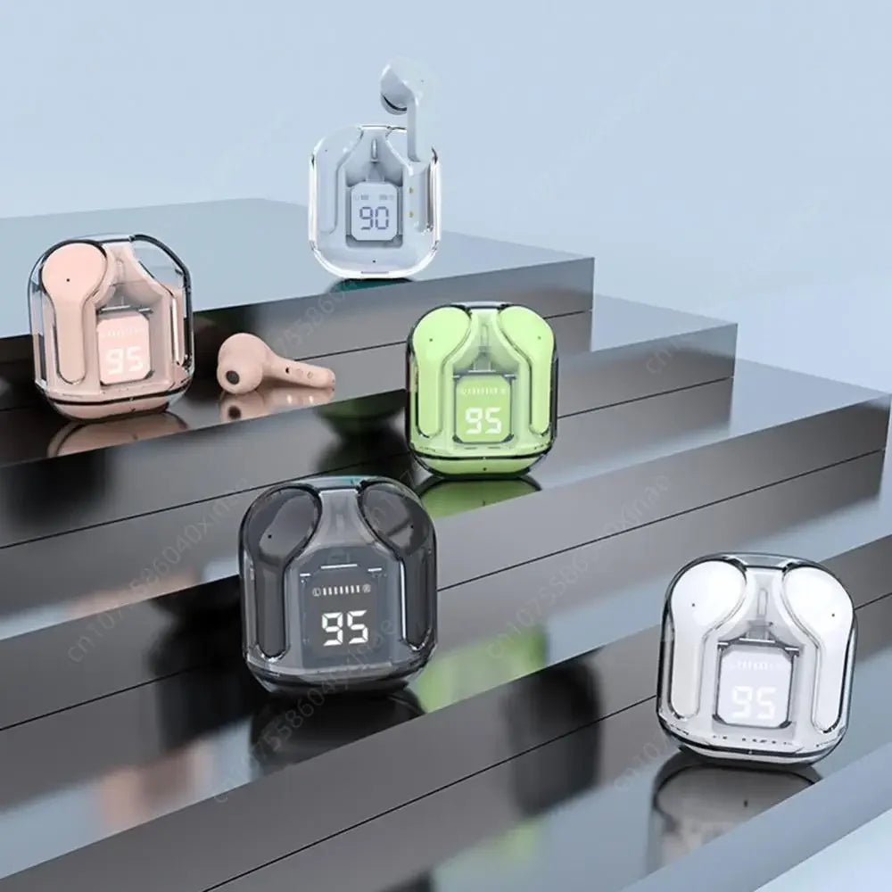 Bluetooth-Compatible Noise Canceling Translucent Earphones ryshop