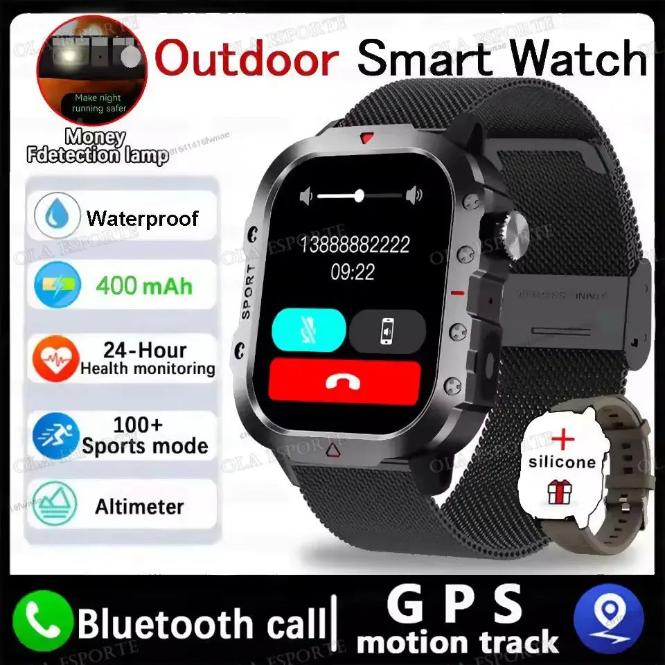 Outdoor Sports Smartwatch 2025 - HD Screen & LED Flashlight ryshop