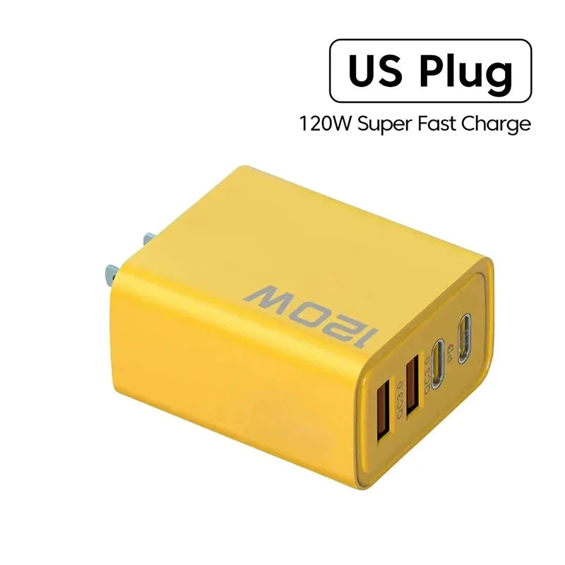 120W Fast Charger Type-C PD 4 Ports ryshop