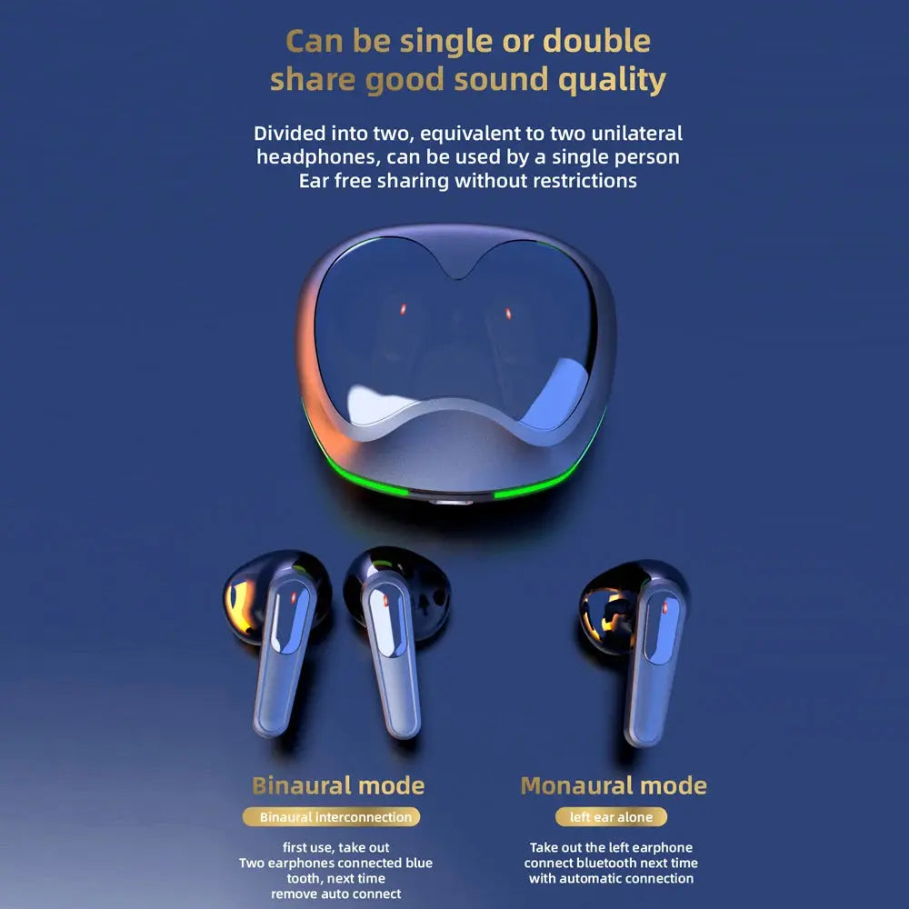 Elistooop Pro 60 TWS Bluetooth Headphones with Touch Control and Mic ryshop