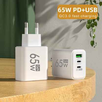 PD 65W USB C Charger - GaN Quick Charge Adapter ryshop