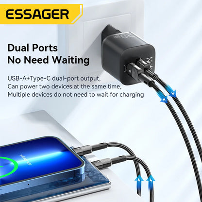 Essager 20W GaN USB Type C Charger - Fast Charge for Phones and Tablets ryshop