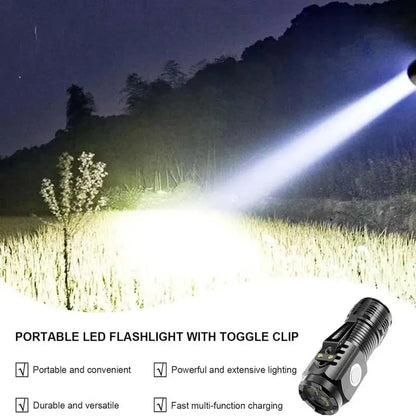 LED Strong Light Flashlight Rechargeable Multi-functional ryshop