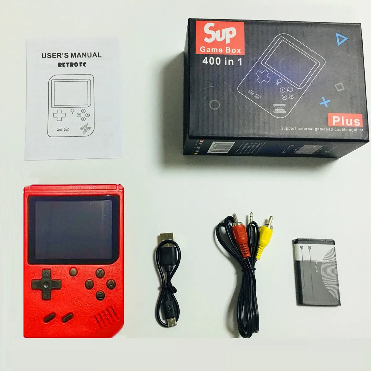 Red Retro Classic Games Handheld Game Console ryshop