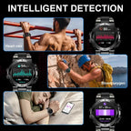 LIGE 1.53" HD Men Smart Watch With LED Flashlight Outdoor Sports IP68 Waterproof Fitness Tracker ryshop