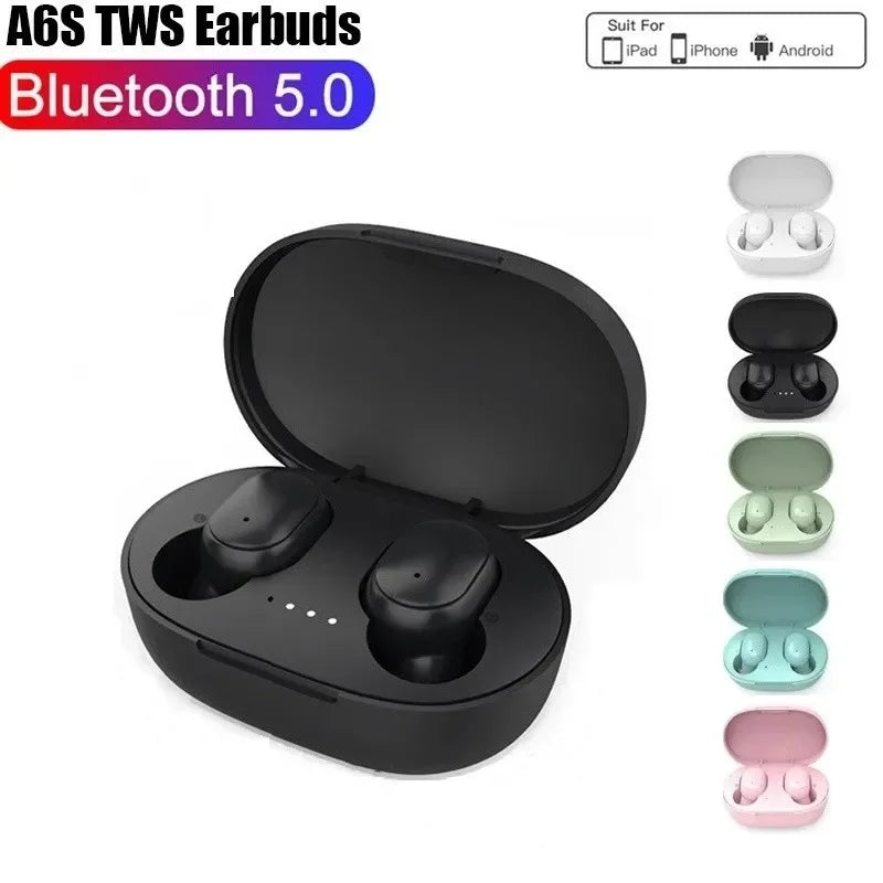 A6S TWS Earphones Wireless Bluetooth 5.1 Headphones ryshop