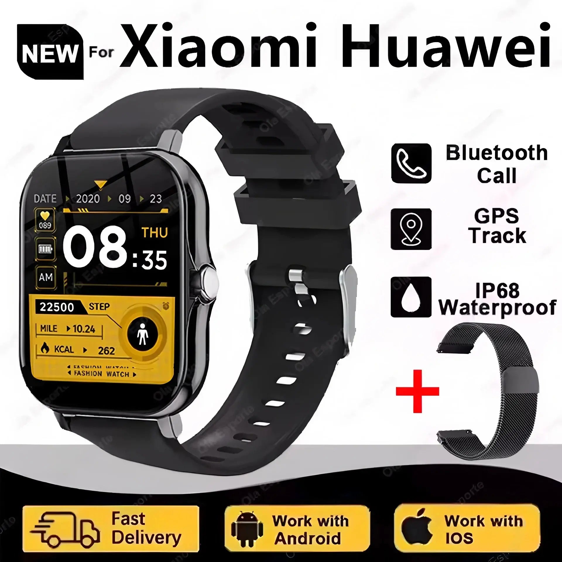 Ola Esporte SmartWatch - Fitness Tracker with GPS and Heart Rate Monitor ryshop