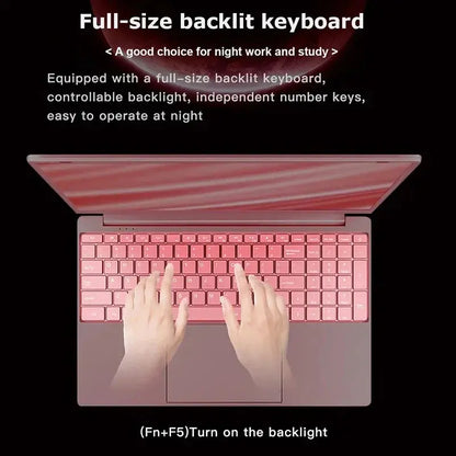 Stylish Pink 15.6" Laptop by AKPAD ryshop