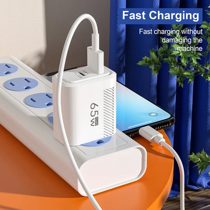 65W GaN USB PD Charger - Type C Fast Charging Adapter ryshop