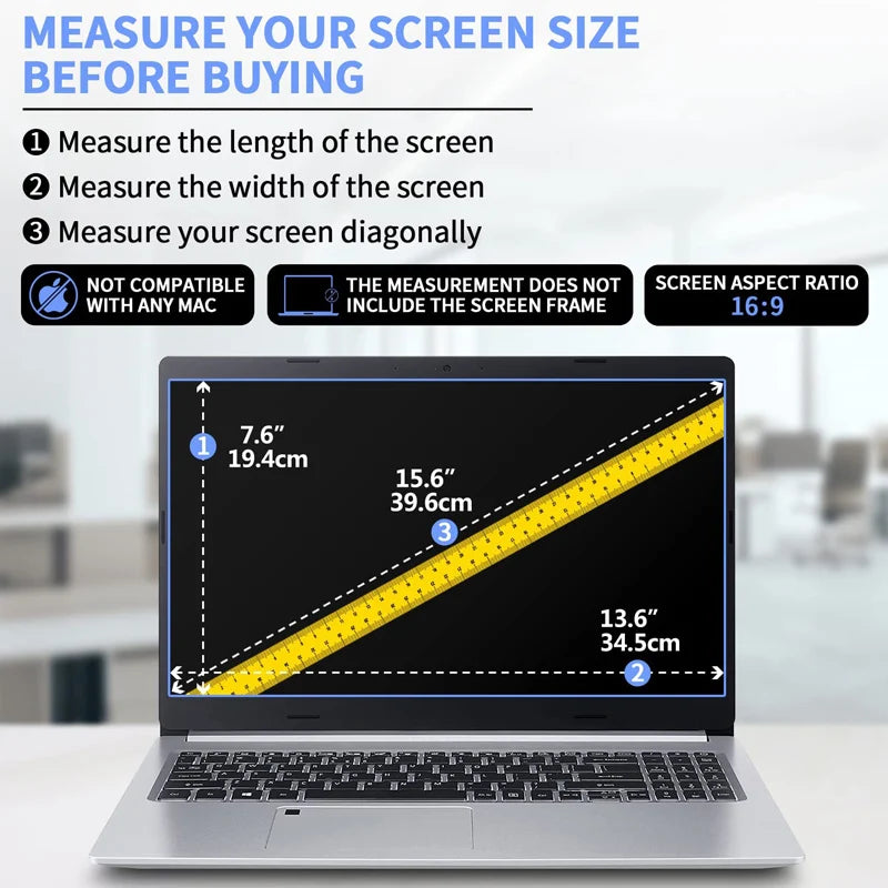 15.6 Inch Display Ratio 16:9 Notebook Screen Protector Soft Film ryshop