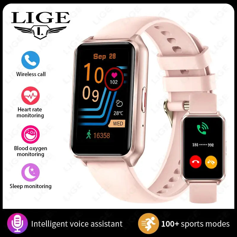 LIGE 2025 Smart Watch For Women Men Wristwatch Bluetooth Phone Music Fitness Sports Bracelet Sleep Monitor Digital Smartwatch