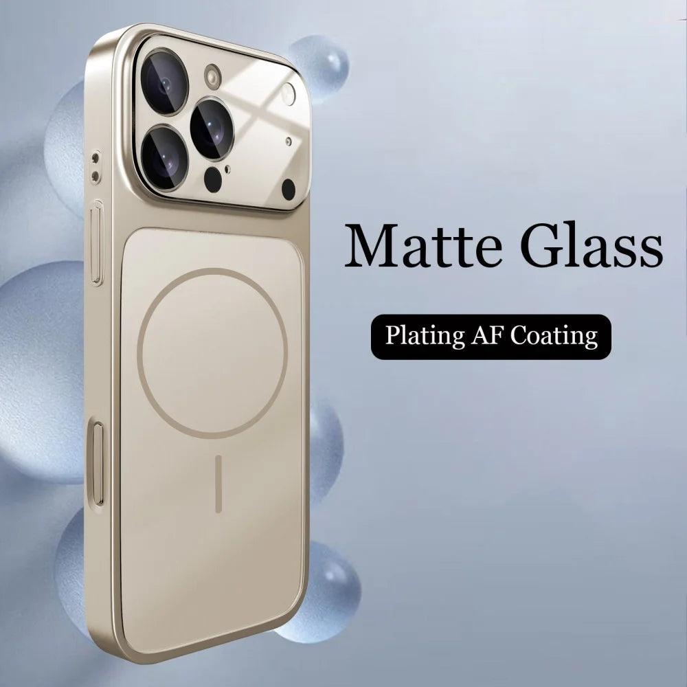 Original Glass Nano Matte Case for iPhone 17 Air, 16, 15, 14, 13 Pro Max, 17Pro ryshop
