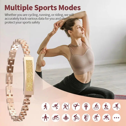 LIGE 2025 New Fashion Smartwatch For Women Heart Rate Blood Oxygen Sleep Sports IP68 Waterproof Smart Bracelet For Android IOS