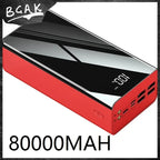 BCAK 80000mAh Large-capacity Charging Treasure Power Bank ryshop