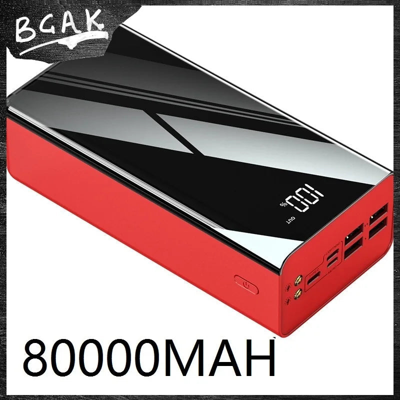 BCAK 80000mAh Large-capacity Charging Treasure Power Bank ryshop