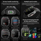LIGE New 2 In 1 TWS Smart Watch With Earbuds Heart Rate NFC Bluetooth Call Music Play Sports Fitness Earphone Smartwatch Men ryshop
